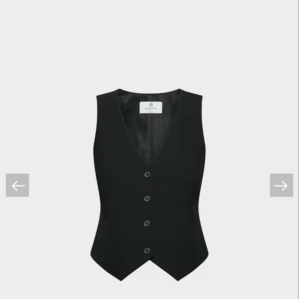 Babaton Black Women's Buttoned Vest